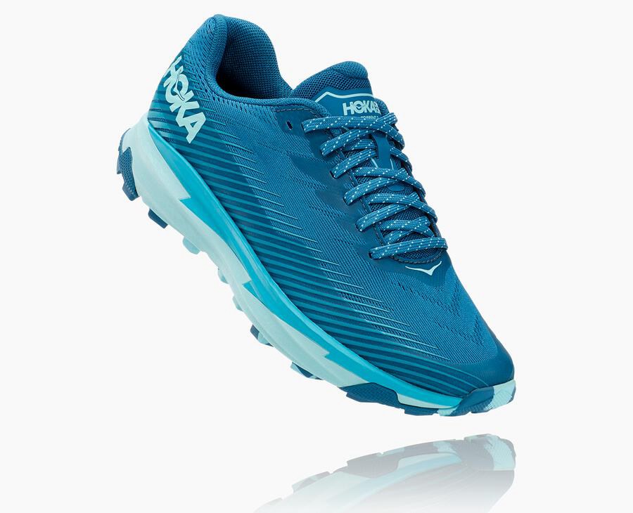 Trail Shoes Womens - Hoka One One Torrent 2 - Blue - XZGYUQM-15